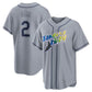 Tampa Bay Rays #2 Yandy D¨ªaz Gray Road Stadium Baseball Jersey