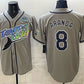 Tampa Bay Rays #8 Jonathan Aranda Gray 2026 AL East Champions Patch Vapor Limited Stitched Baseball Jersey