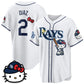Tampa Bay Rays #2 Yandy Diaz White Puhics Meow KT Edition Vapor Limited Stitched Jersey
