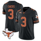 T.Longhorns #3 Quinn Ewers Vapor Limited Football Black Stitched American College Jerseys