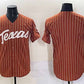T.Longhorns Blank Orange Pinstripe Stitched American College Jerseys