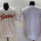 T.Longhorns Blank White Pinstripe 2025 World Series Stitched American College Jerseys