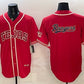 Texas Rangers Team Big Logo Red 2026 City Connect Stadium Stitched Baseball Jersey