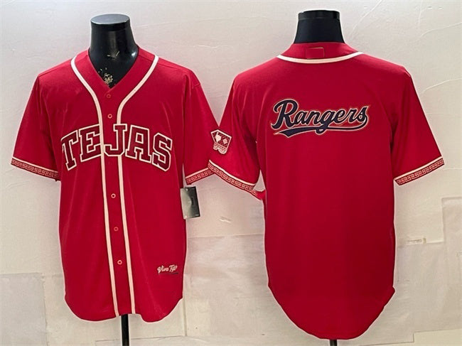 Texas Rangers Team Big Logo Red 2026 City Connect Stadium Stitched Baseball Jersey