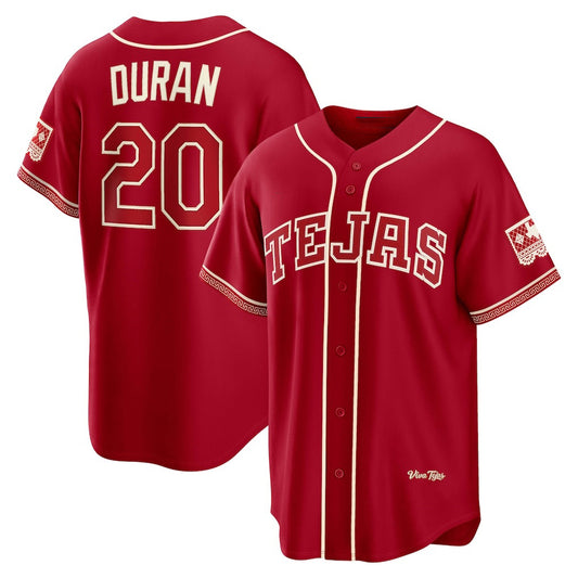 Texas Rangers #20 Ezequiel Duran Red 2026 City Connect Stadium Stitched Baseball Jersey