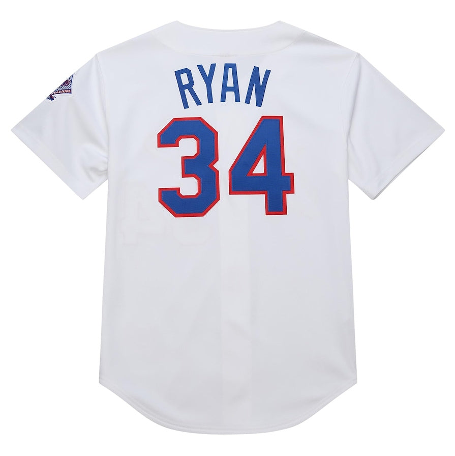 Texas Rangers 34 Patch Texas Rangers #34 Nolan Ryan Mitchell & Ness 1993 Cooperstown Collecti ...