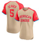 Texas Rangers #5 Corey Seager American League 2024 All-Star Game Elite Player Jersey - Cream Stitched Baseball Jersey