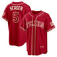 Texas Rangers #5 Corey Seager Red 2026 City Connect Stadium Stitched Baseball Jersey