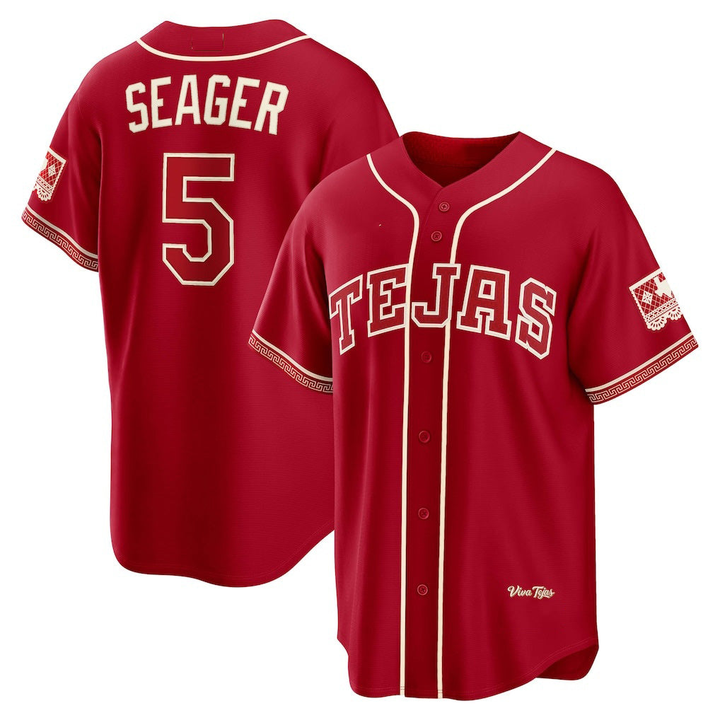 Texas Rangers #5 Corey Seager Red 2026 City Connect Stadium Stitched Baseball Jersey
