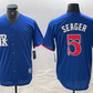 Texas Rangers #5 Corey Seager Royal Blue 2023 City Connect Stitched Baseball Jersey