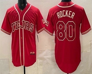 Texas Rangers #80 Kumar Rocker Red 2026 City Connect Stadium Baseball Jersey