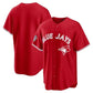 Toronto Blue Jays Blank Red 50 Seasons Patch Stitched Baseball Jersey