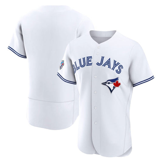 Toronto Blue Jays Blank White 50 Seasons Patch Stitched Baseball Jersey