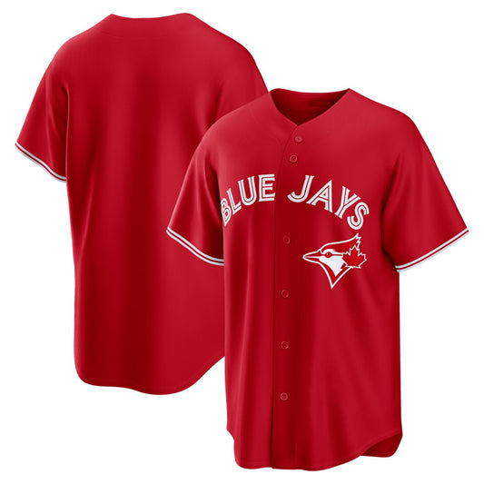 Toronto Blue Jays Red Canada Day Replica Jersey Stitched Baseball Jersey