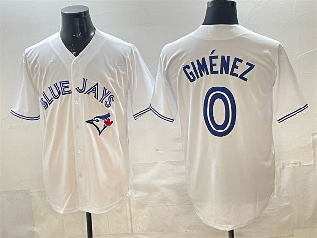 Toronto Blue Jays #0 Andrés Giménez White 2025 Cool Base Stitched Baseball Jersey