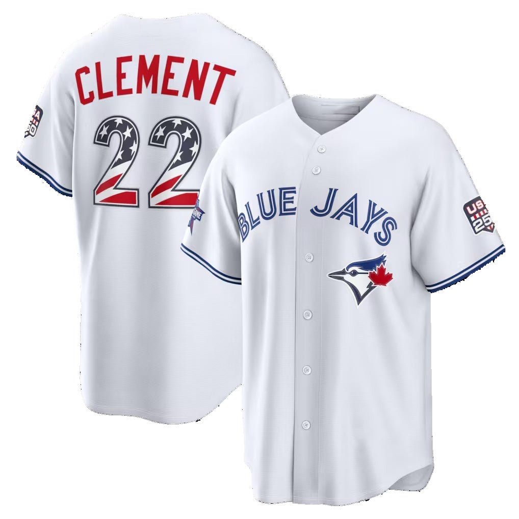 Toronto Blue Jays #22 Ernie Clement 2026 All-Star Edition Stars & Stripes White Stadium Baseball Jersey