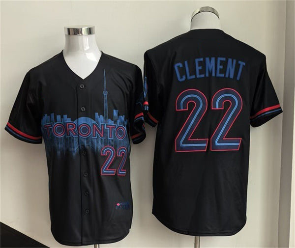 Toronto Blue Jays #22 Ernie Clement Navy 2024 City Connect Limited Stitched Baseball Jersey