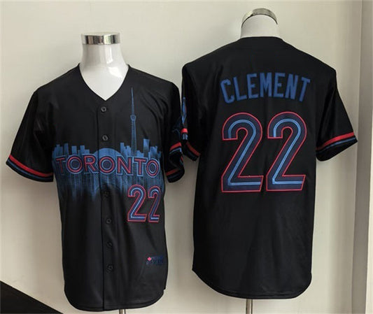 Toronto Blue Jays #22 Ernie Clement Navy 2024 City Connect Limited Stitched Baseball Jersey