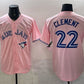 Toronto Blue Jays #22 Ernie Clement Pink 50 Seasons Patch Stitched Baseball Jersey