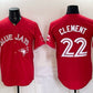Toronto Blue Jays #22 Ernie Clement Red 50 Seasons Patch Stitched Baseball Jersey