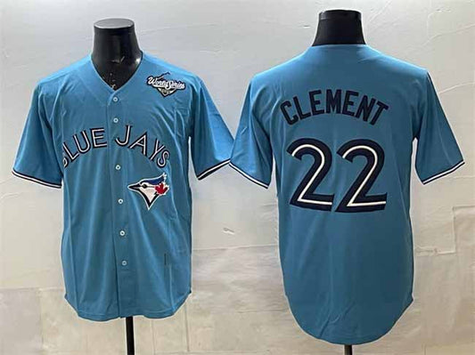 Toronto Blue Jays #22 Ernie Clement Royal 2025 World Series Cool Base Stitched Baseball Jersey