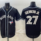 Toronto Blue Jays #27 Vladimir Guerrero Jr. 2026 Fashion Replica Black Out Stitched Baseball Jersey