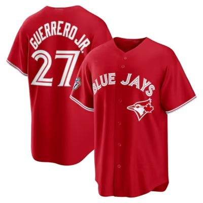 Toronto Blue Jays #27 Vladimir Guerrero Jr. Red 50th Anniversary Alternate Limited Baseball Jersey