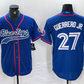 Toronto Blue Jays #27 Vladimir Guerrero Jr Blue Cool Base Stitched Baseball Jerseys