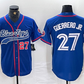 Toronto Blue Jays #27 Vladimir Guerrero Jr Blue Cool Base Stitched Baseball Jerseys