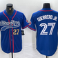 Toronto Blue Jays #27 Vladimir Guerrero Jr Blue Cool Base Stitched Baseball Jerseys
