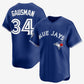Toronto Blue Jays #34 Kevin Gausman Royal 50th Anniversary Alternate Replica Baseball Jersey