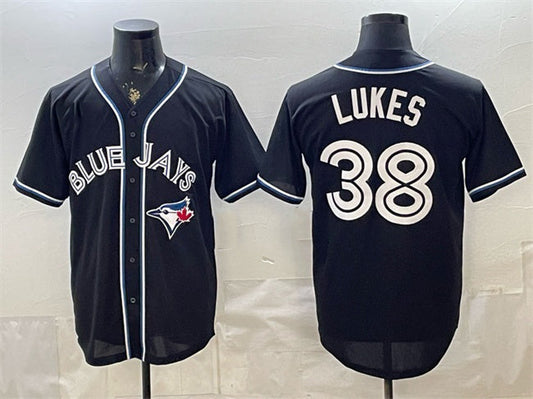 Toronto Blue Jays #38 Nathan Lukes 2026 Fashion Replica Black Out Stitched Baseball Jersey