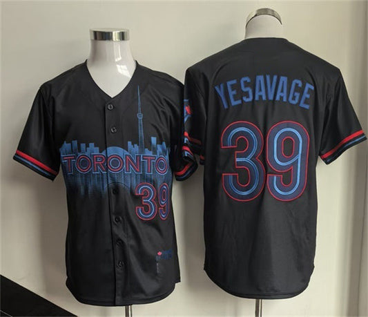 Toronto Blue Jays #39 Trey Yesavage Navy 2024 City Connect Limited Stitched Baseball Jersey