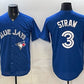 Toronto Blue Jays #3 Myles Straw Royal Stitched Baseball Jersey