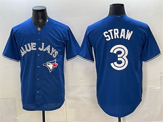 Toronto Blue Jays #3 Myles Straw Royal Stitched Baseball Jersey