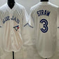 Toronto Blue Jays #3 Myles Straw White Limited Stitched Baseball Jersey