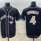 Toronto Blue Jays #4 George Springer 2026 Fashion Replica Black Out Stitched Baseball Jersey