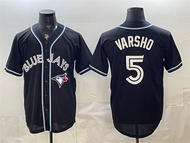Toronto Blue Jays #5 Daulton Varsho 2026 Fashion Replica Black Out Stitched Baseball Jersey
