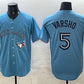 Toronto Blue Jays #5 Daulton Varsho Light Blue 2025 Cool Base Stitched Baseball Jersey