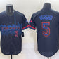 Toronto Blue Jays #5 Daulton Varsho Navy 2024 City Connect Limited Stitched Baseball Jersey