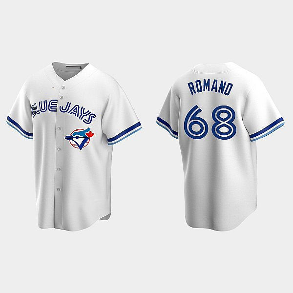 Toronto Blue Jays #68 Jordan Romano White Cooperstown Collection Baseball Jersey