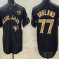 Toronto Blue Jays #77 Louis Varland Black Gold 2025 American League Champions Limited Baseball Jersey