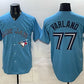 Toronto Blue Jays #77 Louis Varland Blue Stitched Baseball Jersey