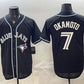 Toronto Blue Jays #7 Kazuma Okamoto 2026 Fashion Replica Black Out Stitched Baseball Jersey
