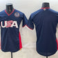 USA Baseball Blank Navy 2026 World Baseball Classic United States 250th Anniversary Patch Road Stadium Stitched Baseball Jersey