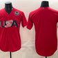USA Baseball Blank Red 2026 World Baseball Classic United States 250th Anniversary Patch Stadium Stitched Baseball Jersey