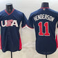 USA Baseball #11 Gunnar Henderson Navy 2026 World Baseball Classic Road Stadium Stitched Baseball Jersey