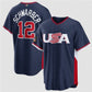 USA Baseball #12 Kyle Schwarber Navy 2026 World Baseball Classic Road Stadium Stitched Baseball Jersey