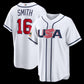 USA Baseball #16 Will Smith 2026 World Baseball Classic Home Stadium Jersey - White Baseball Jersey Puhics