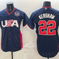 USA Baseball #22 Clayton Kershaw Navy 2026 World Baseball Classic United States 250th Anniversary Patch Road Stadium Stitched Baseball Jersey